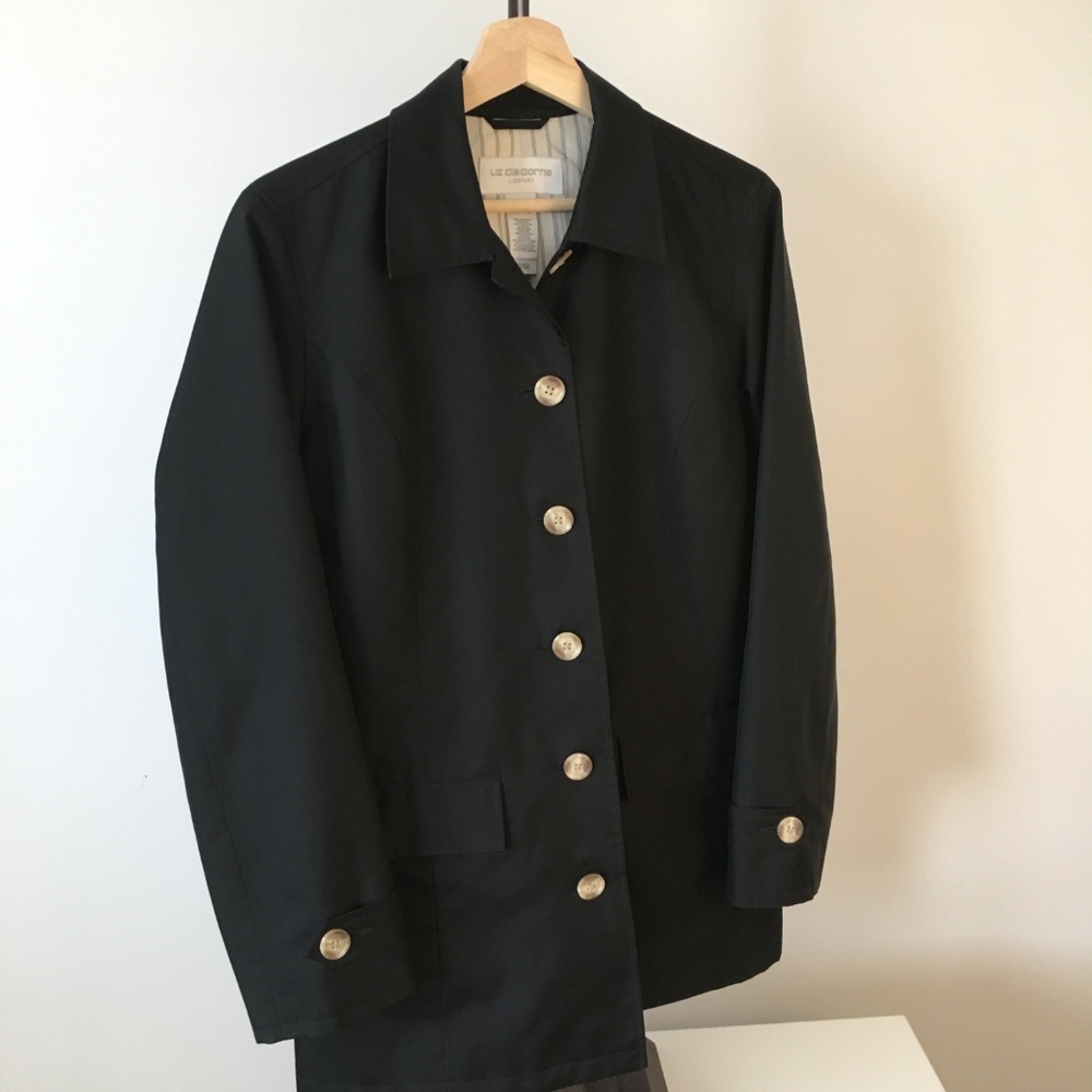 Liz Claiborne Lightweight Brown Rain Jacket